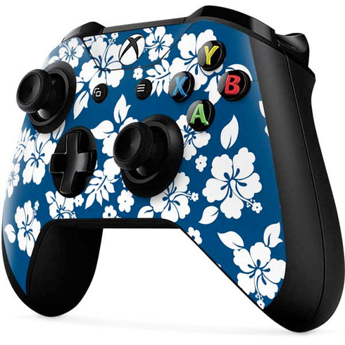 Blue and White Xbox One X Controller Skin