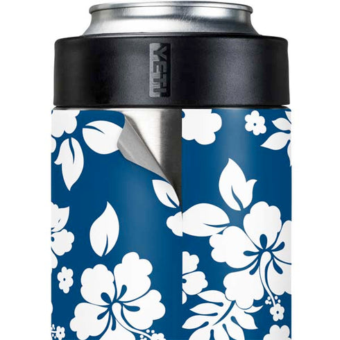 Blue and White Yeti Colster Can Insulator Skin