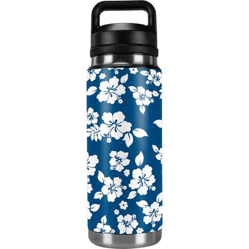 Blue and White YETI Rambler 26oz Bottle Skin