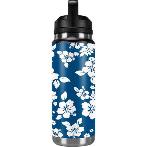 Blue and White YETI Rambler 26oz Bottle Skin