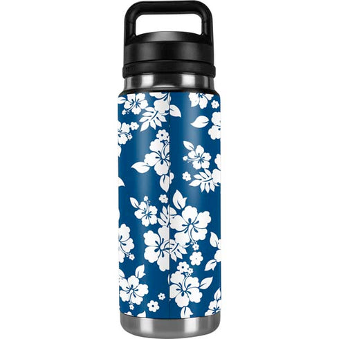 Blue and White YETI Rambler 26oz Bottle Skin