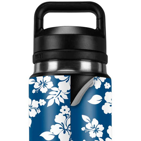 Blue and White YETI Rambler 26oz Bottle Skin