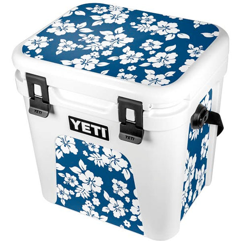 Blue and White YETI Roadie 24 Hard Cooler Skin