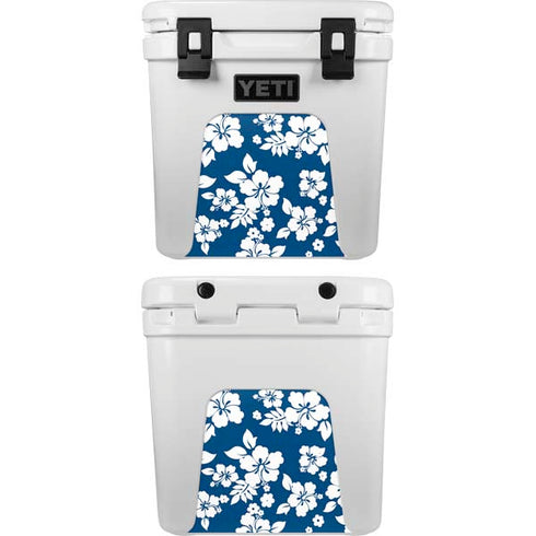 Blue and White YETI Roadie 24 Hard Cooler Skin