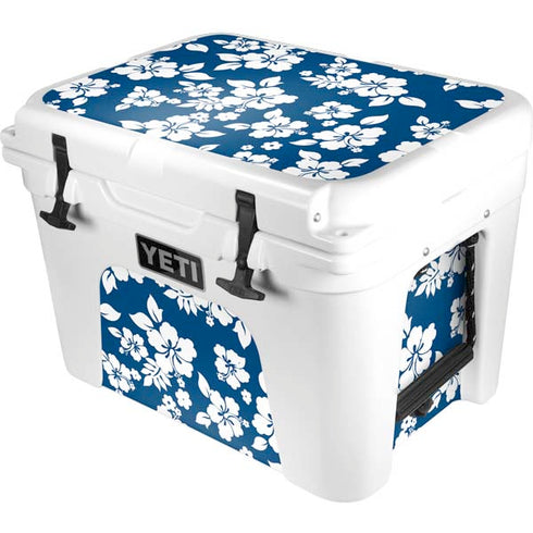 Blue and White YETI Tundra 35 Hard Cooler Skin