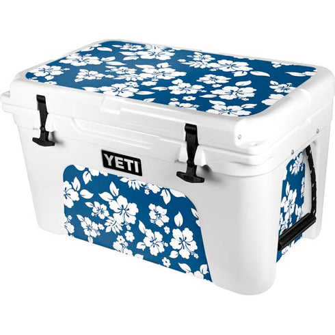 Blue and White YETI Tundra 45 Hard Cooler Skin