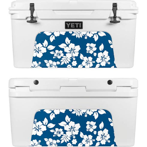 Blue and White YETI Tundra 65 Hard Cooler Skin