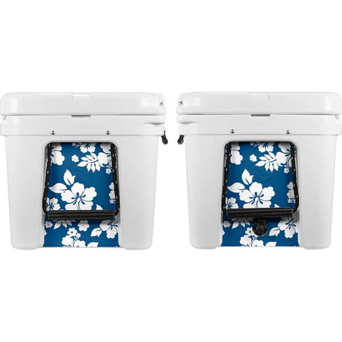 Blue and White YETI Tundra 65 Hard Cooler Skin