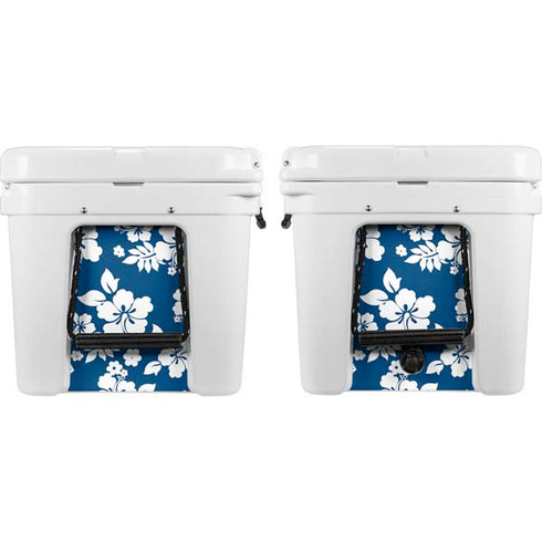 Blue and White YETI Tundra 75 Hard Cooler Skin