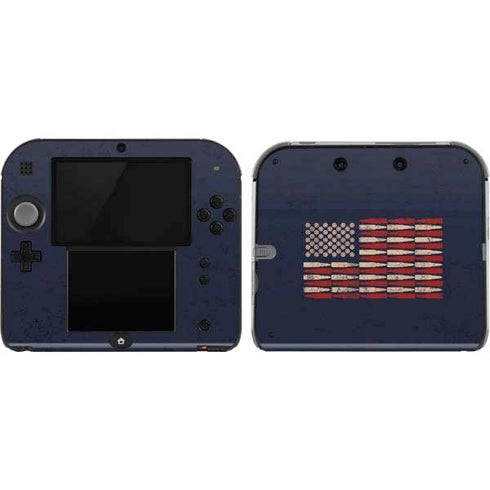 Blue Bullet American Flag Nintendo 2DS Skin