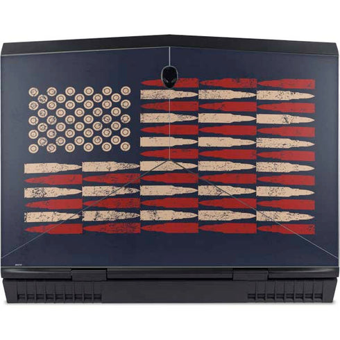 Blue Bullet American Flag Dell Alienware Skin