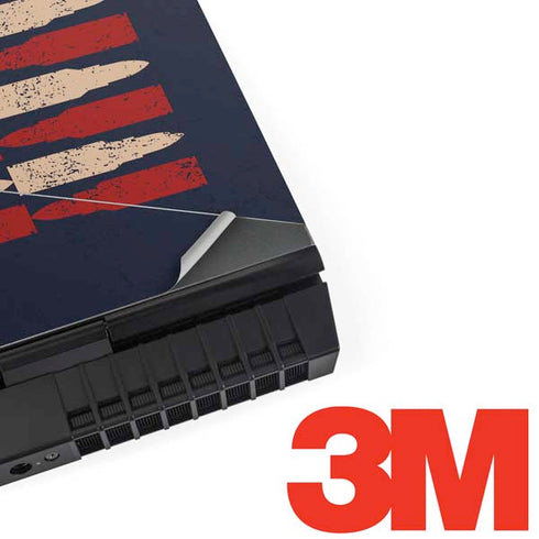 Blue Bullet American Flag Dell Alienware Skin