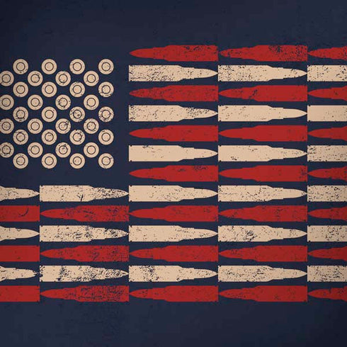 Blue Bullet American Flag Dell Alienware Skin