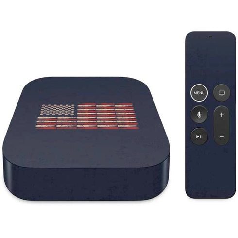 Blue Bullet American Flag Apple TV Skin