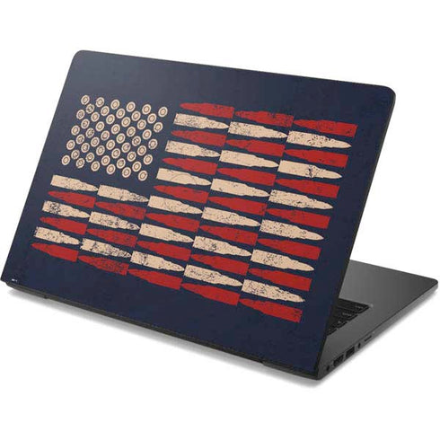 Blue Bullet American Flag Dell Chromebook Skin