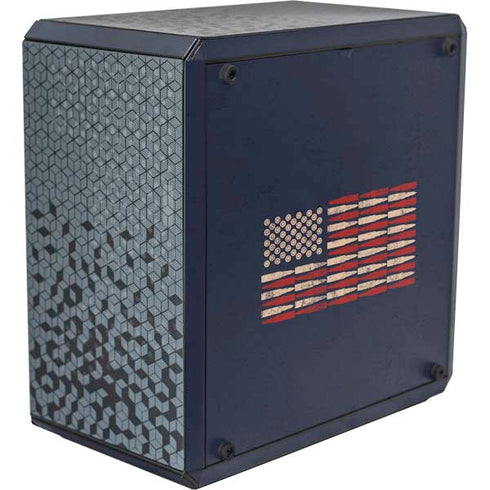 Blue Bullet American Flag Cooler Master MasterBox Q300L Mini Tower Skin