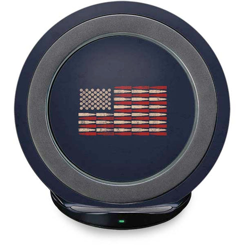Blue Bullet American Flag Fast Charge Wireless Charging Stand Skin
