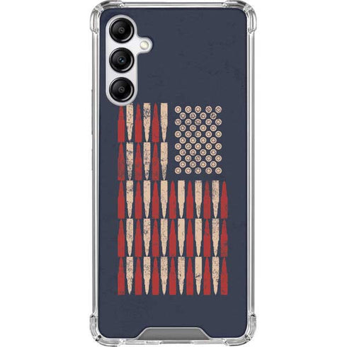Blue Bullet American Flag Galaxy A14 5G Clear Case