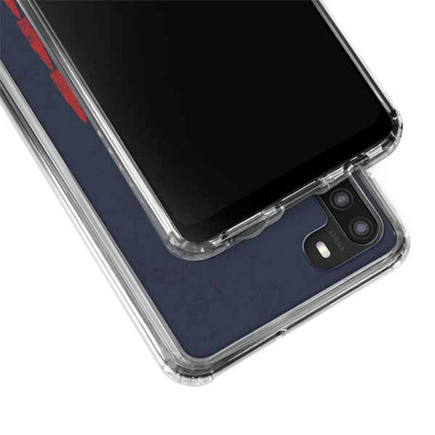 Blue Bullet American Flag Galaxy A21 Clear Case