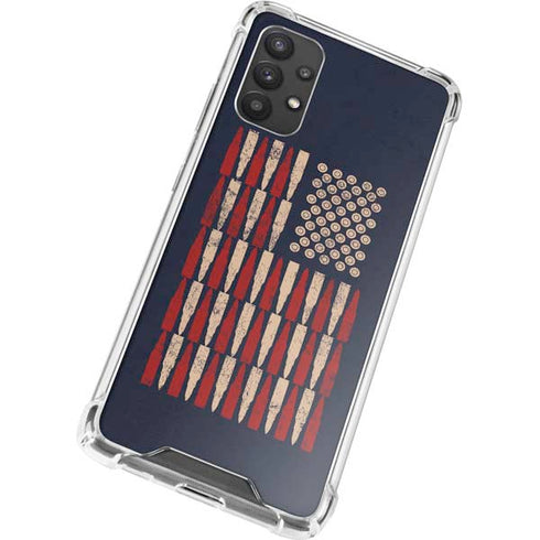 Blue Bullet American Flag Galaxy A32 5G Clear Case