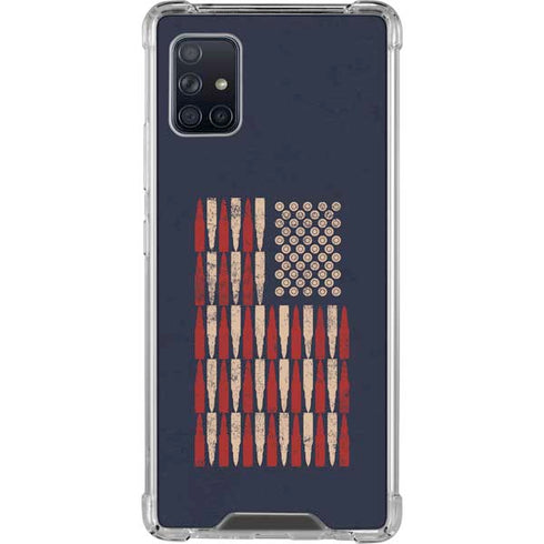 Blue Bullet American Flag Galaxy A51 5G Clear Case