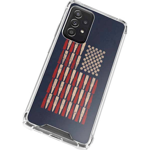 Blue Bullet American Flag Galaxy A52 5G Clear Case