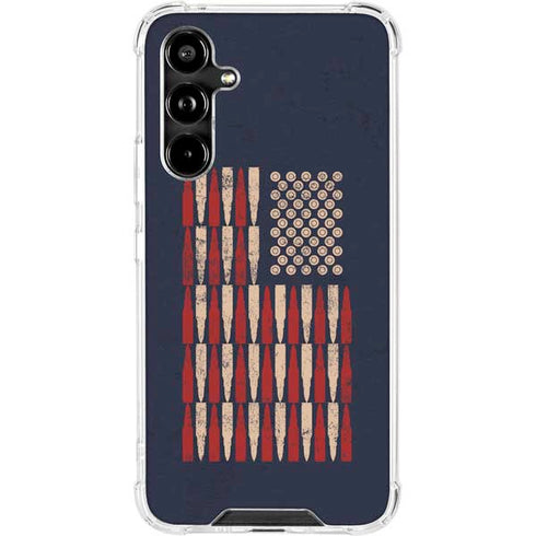 Blue Bullet American Flag Galaxy A54 5G Clear Case