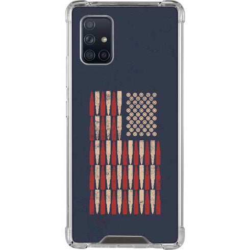 Blue Bullet American Flag Galaxy A71 5G Clear Case