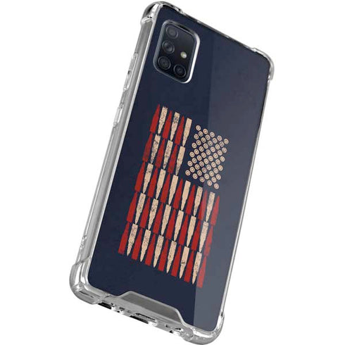 Blue Bullet American Flag Galaxy A71 5G Clear Case