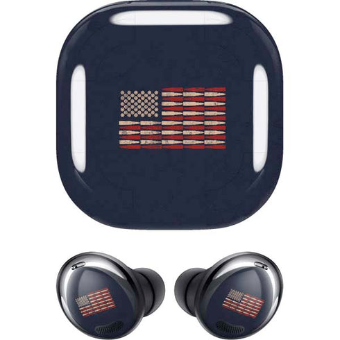 Blue Bullet American Flag Galaxy Buds Pro Skin