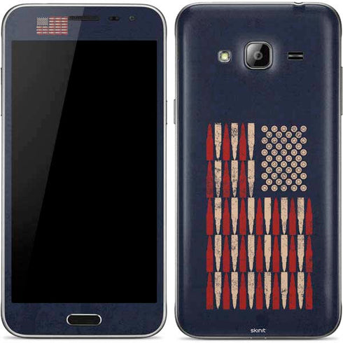 Blue Bullet American Flag Galaxy J3 Skin