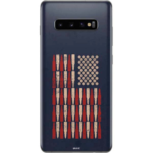 Blue Bullet American Flag Galaxy S10 Plus Skin
