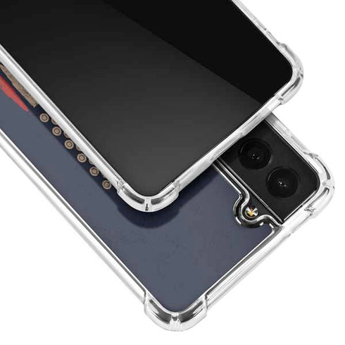 Blue Bullet American Flag Galaxy S21 5G Clear Case