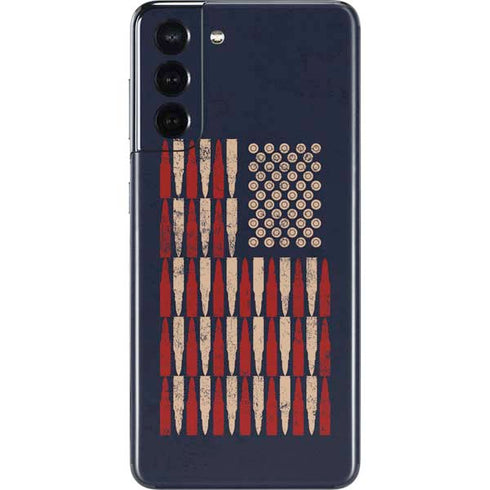 Blue Bullet American Flag Galaxy S21 5G Skin