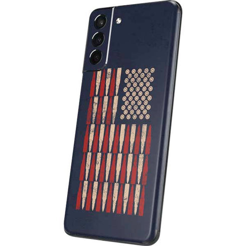 Blue Bullet American Flag Galaxy S21 5G Skin