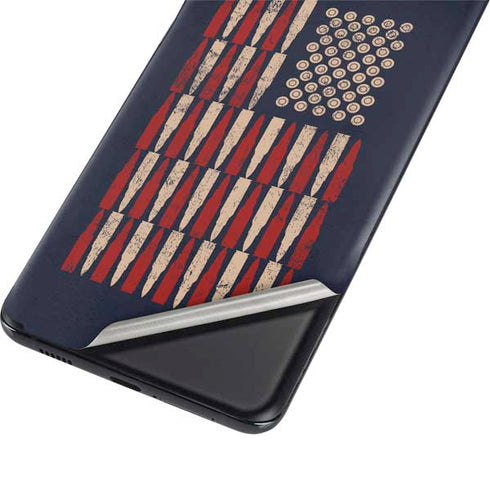 Blue Bullet American Flag Galaxy S21 5G Skin