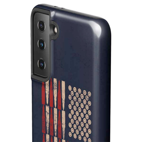 Blue Bullet American Flag Galaxy S21 Plus 5G Pro Case