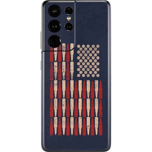 Blue Bullet American Flag Galaxy S21 Ultra 5G Skin