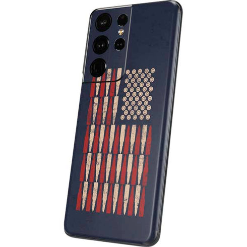 Blue Bullet American Flag Galaxy S21 Ultra 5G Skin