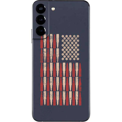 Blue Bullet American Flag Galaxy S22 Plus Skin