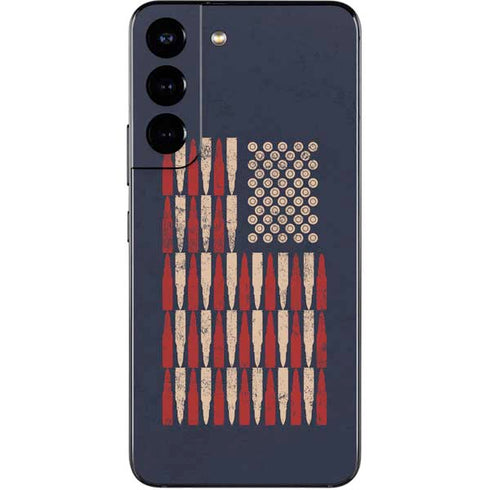 Blue Bullet American Flag Galaxy S22 Skin