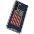 Blue Bullet American Flag Galaxy S23 Clear Case