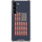 Blue Bullet American Flag Galaxy S23 Plus Clear Case