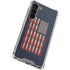 Blue Bullet American Flag Galaxy S23 Plus Clear Case