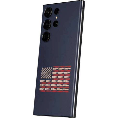 Blue Bullet American Flag Galaxy S23 Ultra Skin
