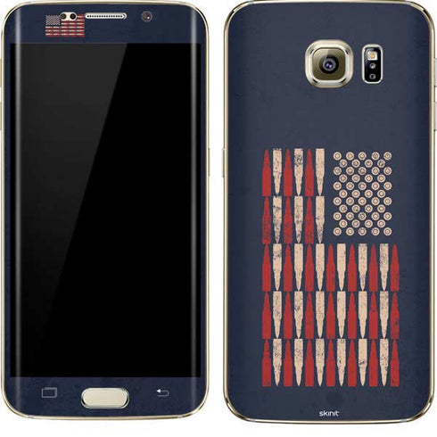 Blue Bullet American Flag Galaxy S7 Edge Skin