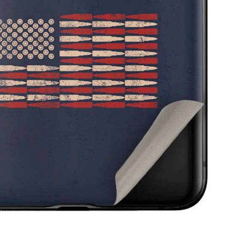 Blue Bullet American Flag Galaxy Z Flip Skin