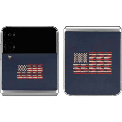 Blue Bullet American Flag Galaxy Z Flip4 5G Skin