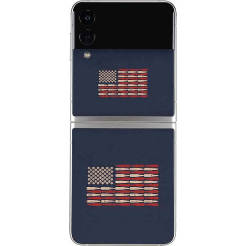 Blue Bullet American Flag Galaxy Z Flip4 5G Skin