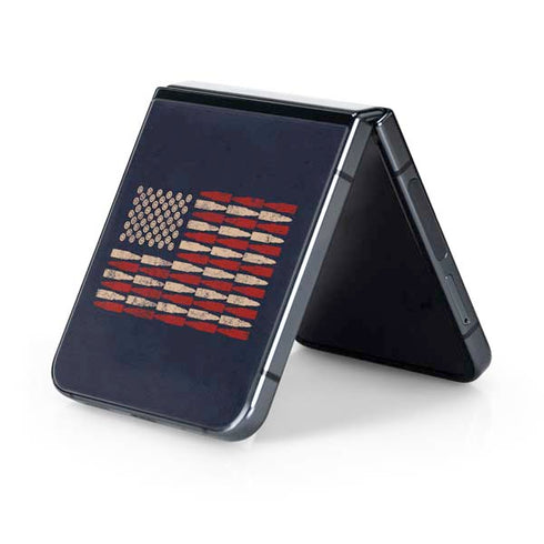 Blue Bullet American Flag Galaxy Z Flip5 5G Skin